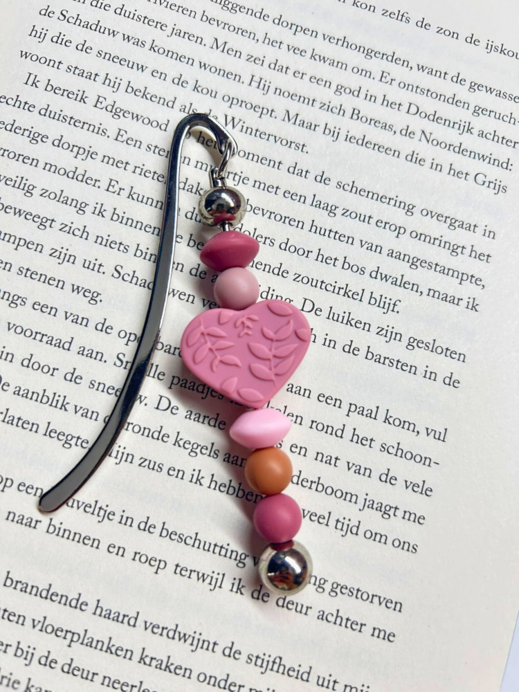 Boekenlegger Hart Roze