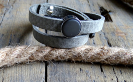 Cuoio armband Natural Grey