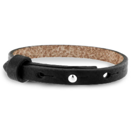 Cuoio armband Jet Black