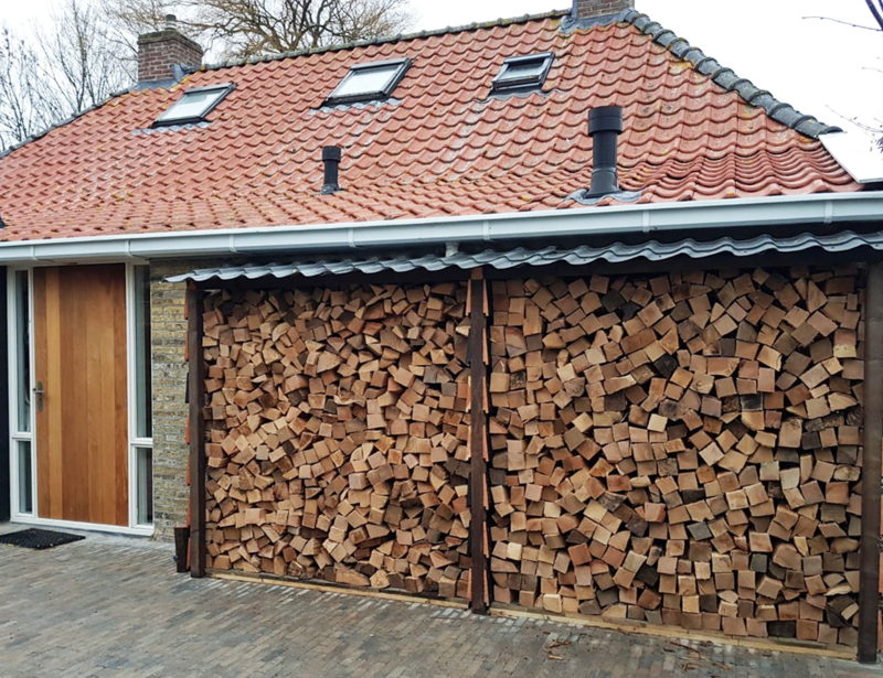 Stookmix haardhout ovengedroogd 2 kuub in krat