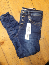 Jewelly Jeans - Dark Used met sierknopen