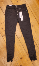 Jewelly Jeans - Twill Black met sierknopen
