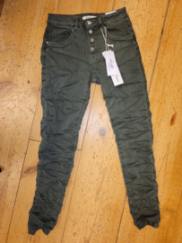 Jewelly Jeans - Green met sierknopen