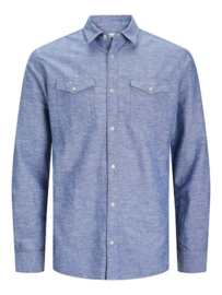 Jack & Jones - Linnen Blend Shirt Sheridan - Faded Denim