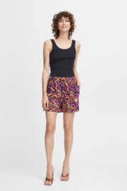 b.young - BYJOELLA Shorts 2 - Black Ikat Mix