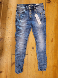 Jewelly Jeans - Blue met ritsjes en sierknopen