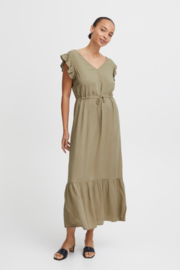 b.young - BYJOELLA Frill Dress 2 - Aloe