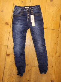 Jewelly Jeans - Dark Used met sierknopen