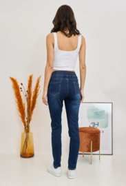 Ana & Lucy - Jeans Elastische Taille - Dark Stone Used