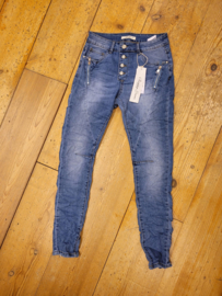 Jewelly Jeans - Blue met ritsjes en sierknopen