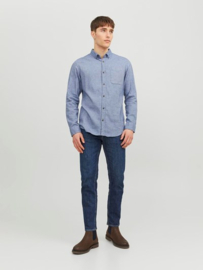 Jack & Jones - Melange Shirt - Faded Denim