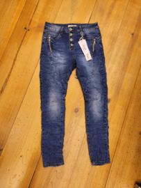 Jewelly Jeans - Dark used met ritsjes
