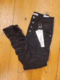 Jewelly Jeans - Twill Black met sierknopen