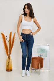 Ana & Lucy - Jeans Elastische Taille - Dark Stone Used