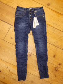 Jewelly Jeans - Dark Used met sierknopen