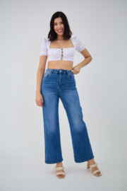 Ana & Lucy - Wide leg Jeans - Stone Used