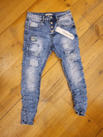 Jewelly Jeans - Stone used patch work