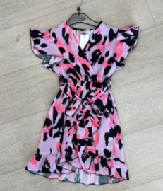 Kids leopard dress purple