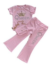 Queen set licht roze