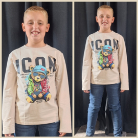 Longsleeve icon bear beige