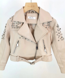 Leatherlook coat beige