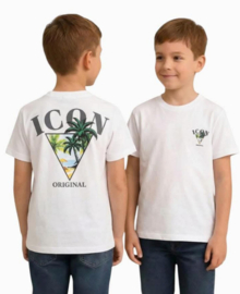 icon shirt tropical white