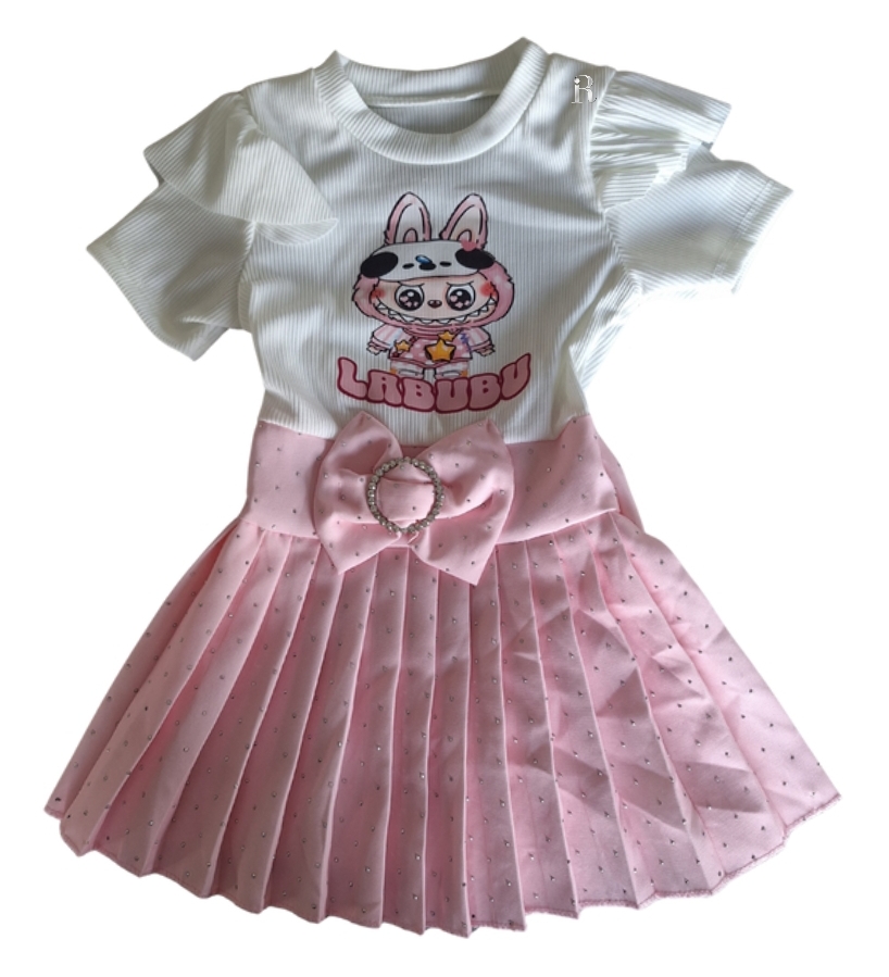 Labubu dress pink