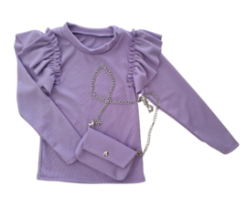 Longsleeve incl tasje purple