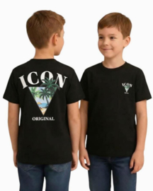 icon shirt tropical black