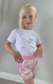 Pearl bow set pink