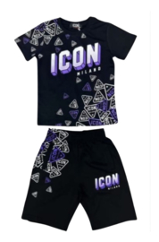 Icon set milano zwart