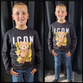 Longsleeve icon bear black