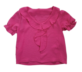 Ruffle blouse fuchsia