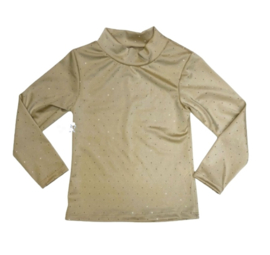 Longsleeve glitterstuds beige