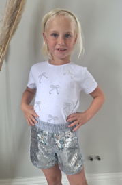Pearl bow set silver