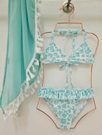 Swimwear Bikini pareo blue