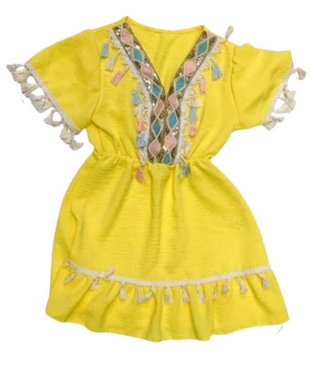 Ibiza boho dress yellow