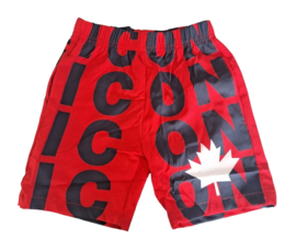 Zwemshort print rood