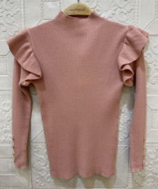 Longsleeve ruffle pink