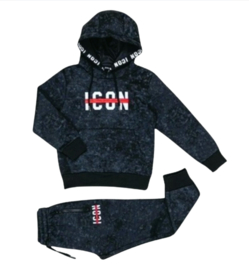 Icon set black washed