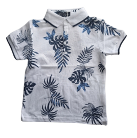 Poloshirt palm white