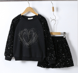 Glamour heart set black
