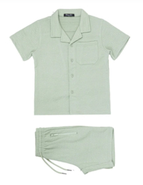 Boys set blouse short soft green