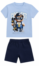 boys bear set blue