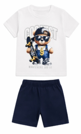 boys bear set white