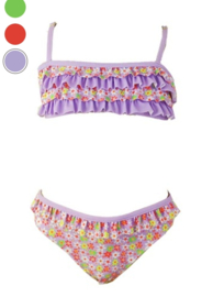 Bikini ruffle purple