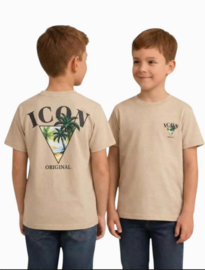 icon shirt tropical Beige