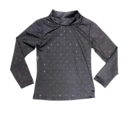 Longsleeve glitterstuds zwart