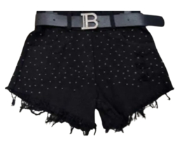 Short belt daimond black