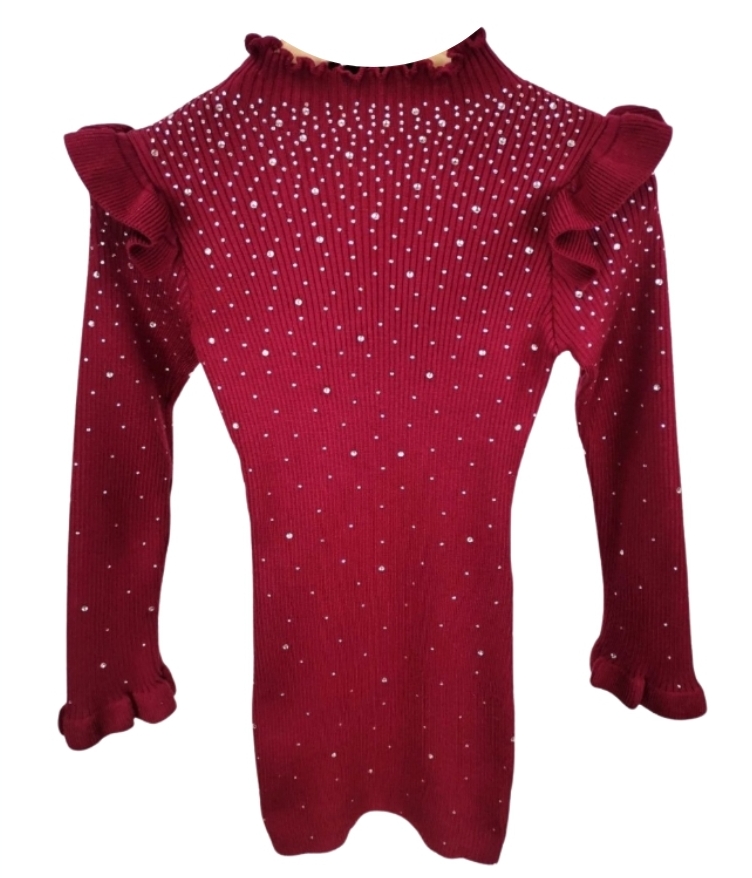 Shiny dress red